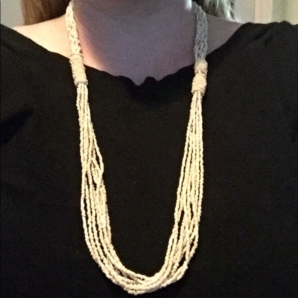 White Beaded Necklace